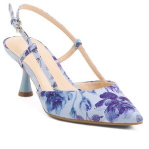 Nine West Blue Floral Heels - new